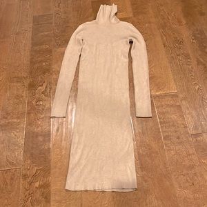 Express midi ribbed turtleneck sweater dress